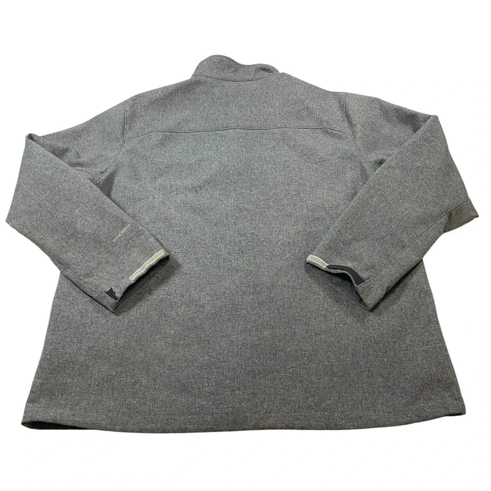 The North Face Mens XXL WindWall Softshell Jacket Heather Grey Full Zip Outdoor‎